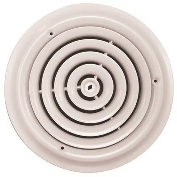 10 in. White Round Ceiling Diffuser Duct Opening Measurement, Tru Aire, Mfr#: 800-10